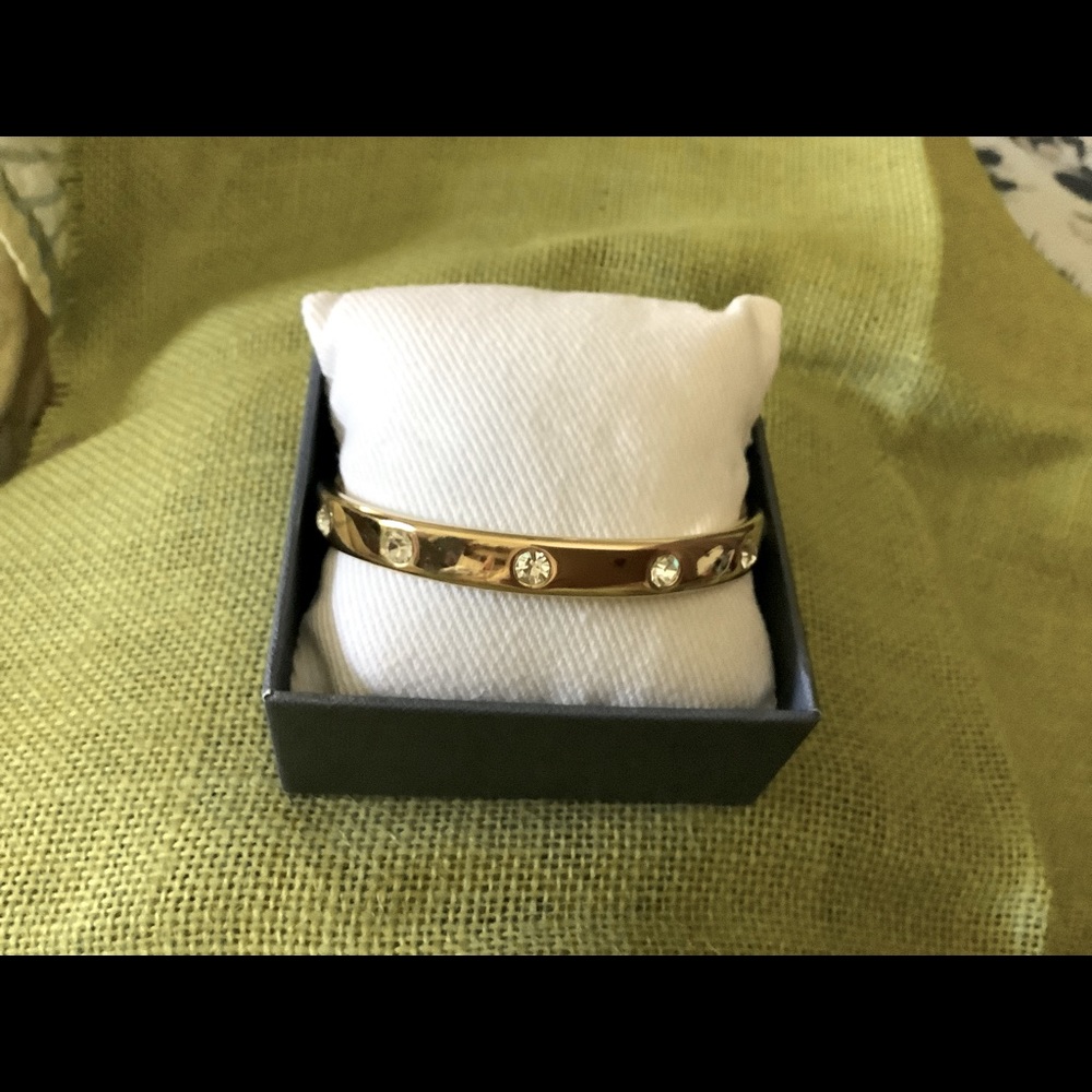 Gorgeous Monet gold with diamond stones bracelet